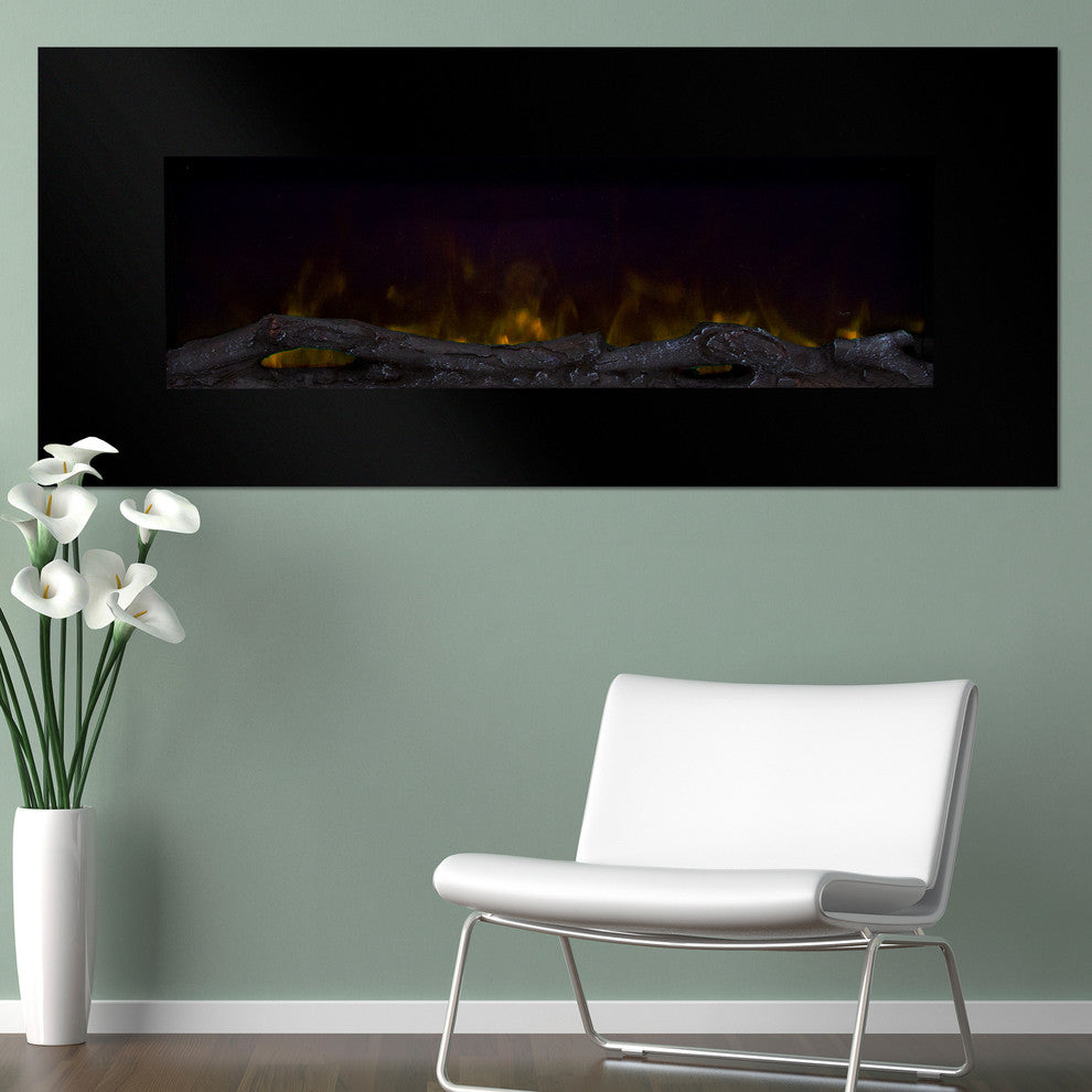 Northwest 50" Color Changing LED Electric Fireplace, Remote, Black