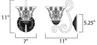 Maxim Symphony 1-Light Wall Sconce Oil Rubbed Bronze - 11246SAOI