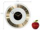 Retro Wall Clock, Clear Glass and Stainless Steel, Round, Battery Operated, Gold