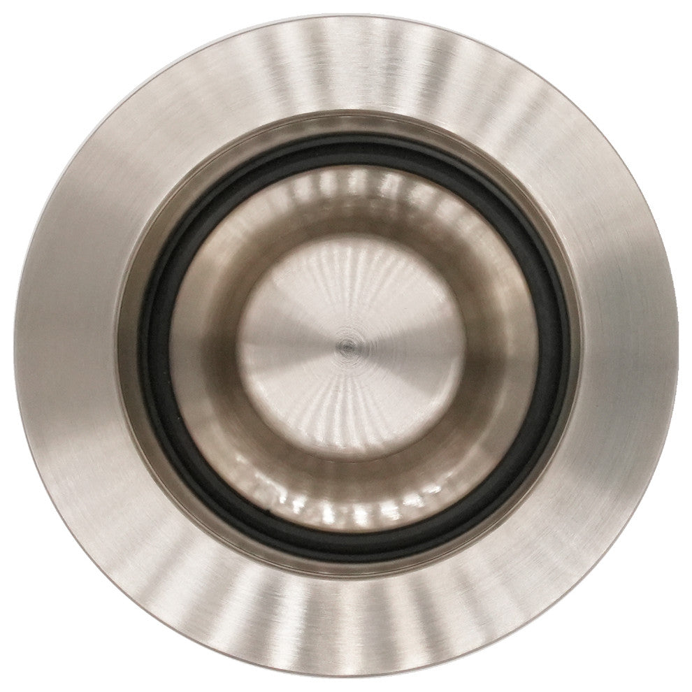 Ez-Mount Style Disposal Flange And Stopper In Oil Rubbed Bronze, Satin Nickel