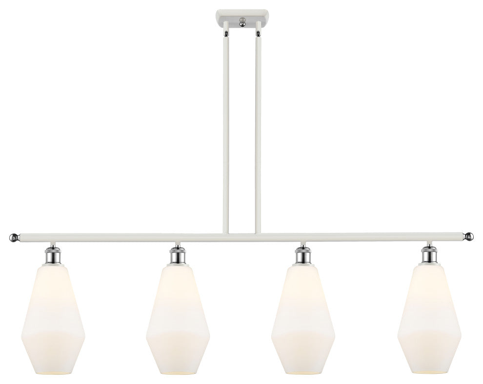 Innovations 516-4I-WPC-G651-7-LED 4-Light Island Light, White, Polished Chrome