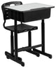 Roseto FFIF39256 Adjustable Height 24"W Student Classroom Desk - Black