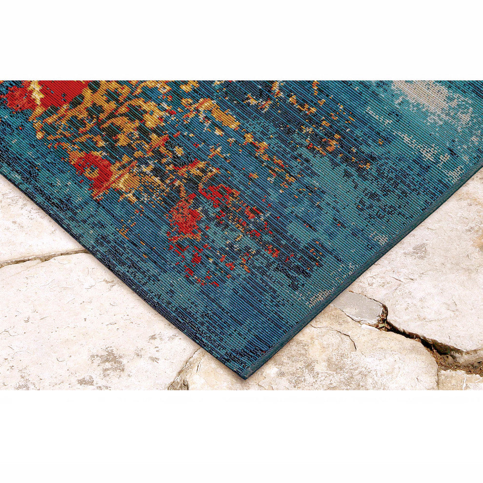 Marina Suzanie Indoor/Outdoor Rug, Blue, 6'6"x9'3"