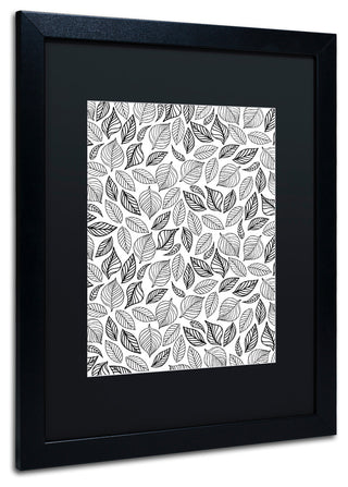 Elizabeth Caldwell 'October Leaves' Art, Black Frame, Black Mat, 16x20