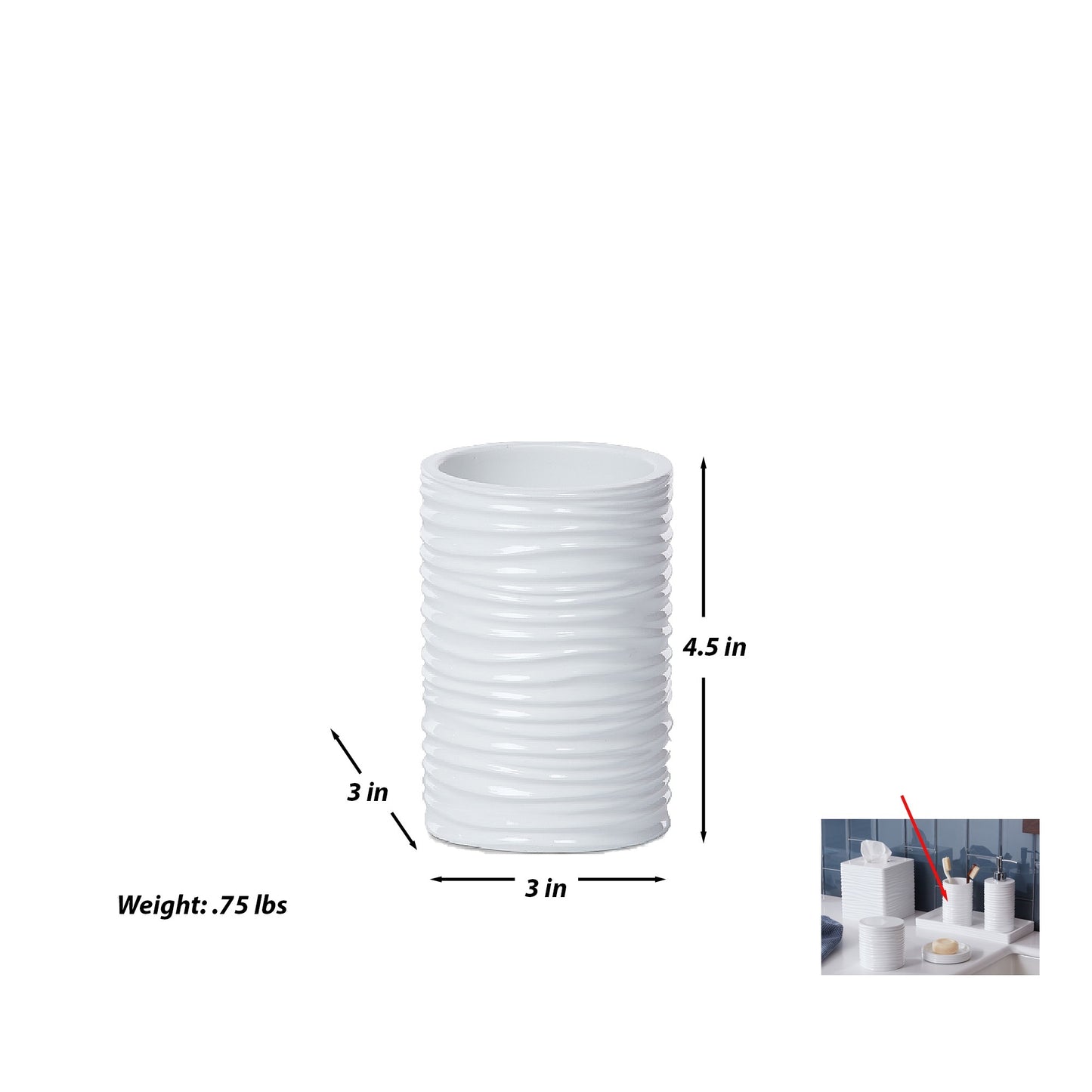 By the Sea 3-Piece Bathroom Accessory Set