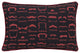 Surya Wax that Stache WTS-002 18"x18" Pillow Cover, Burgundy/Black