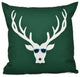 Cool Dude, Decorative Holiday Animal Print Pillow, Dark Green, 18"x18"