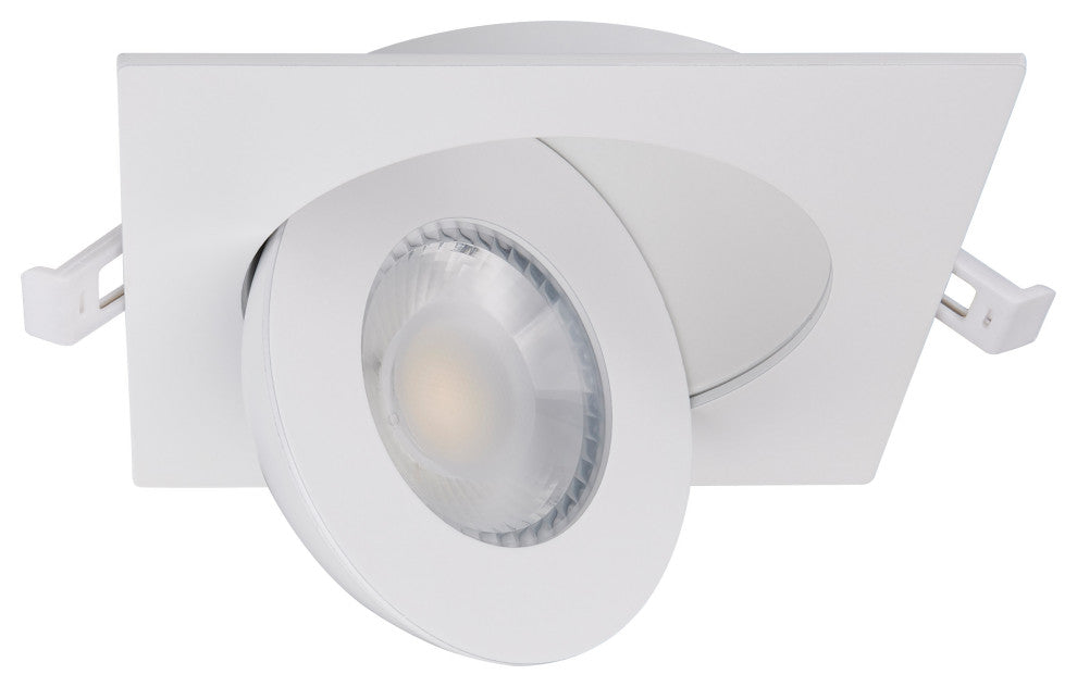 9 Watt - CCT Selectable - LED Direct Wire Downlight - Gimbaled - 4 Inch Square