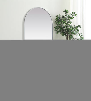 Elegant Lighting MR2A3672 Asha 36" W x 72" H Oval Framed Bathroom - Black