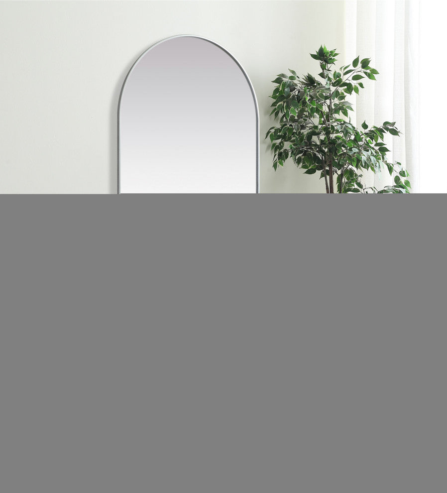 Elegant Lighting MR2A3672 Asha 36" W x 72" H Oval Framed Bathroom - Black