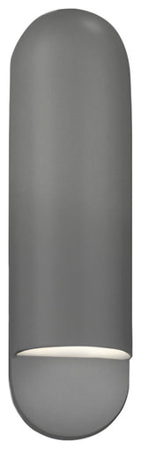 Ambiance Large Capsule Wall Sconce, Gloss Grey, E26