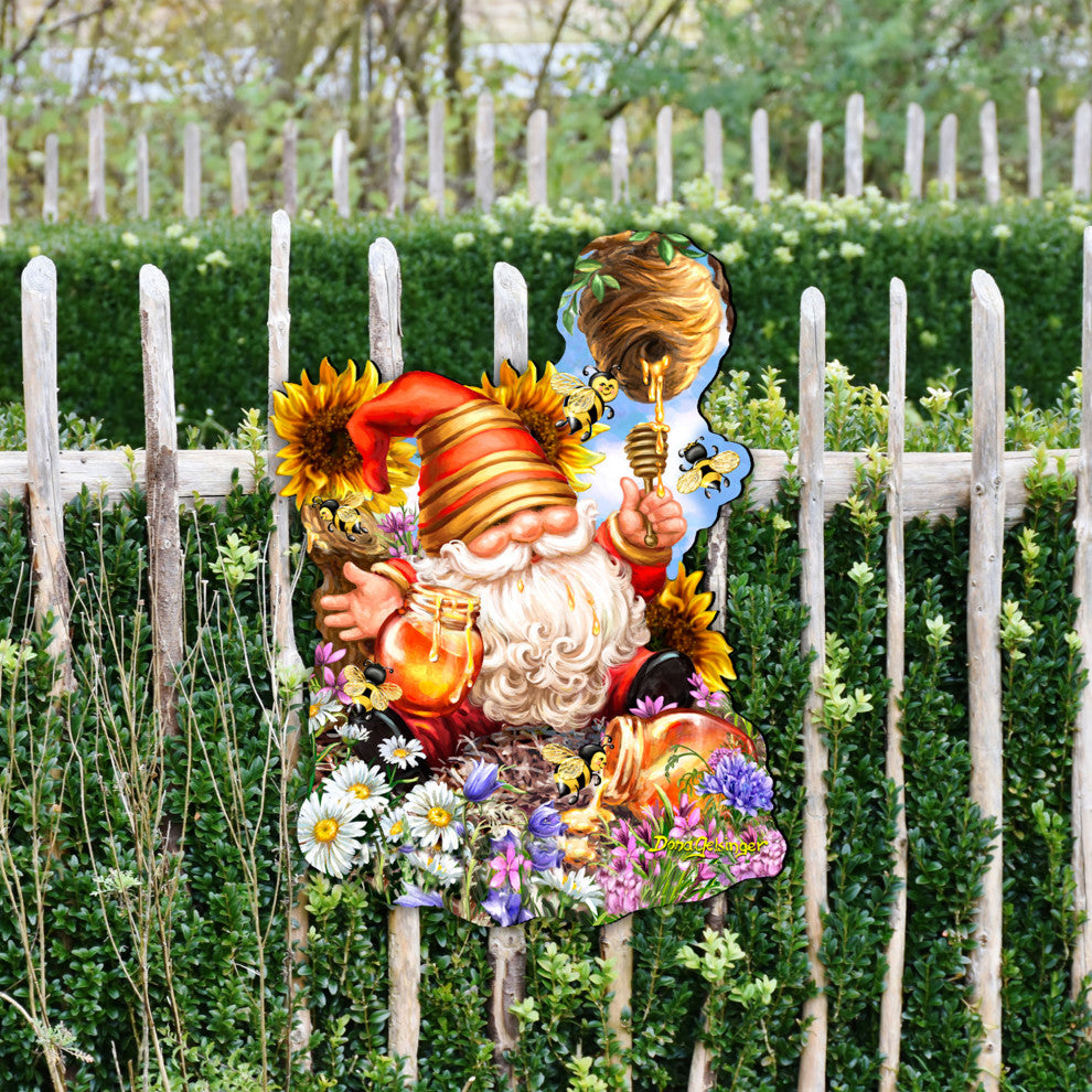 Honeycomb Dwarf Easter Door Decor
