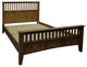 Crafters and Weavers Craftsman Mission Solid Wood King Bed with Slats in Walnut