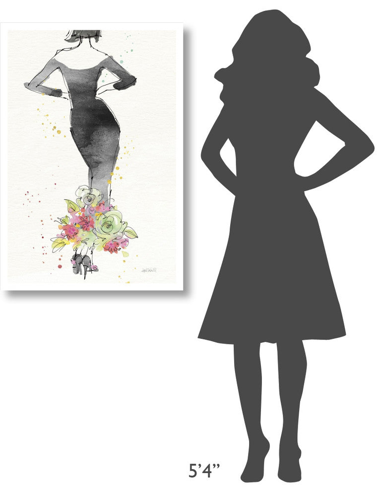 "Floral Fashion I v2" Digital Paper Print by Anne Tavoletti, 26"x38"