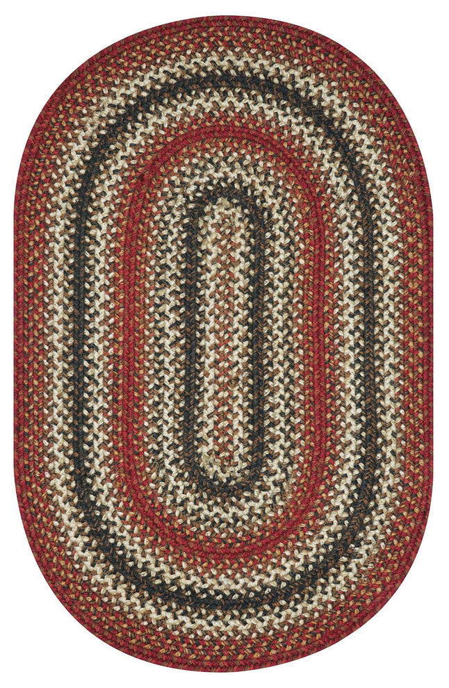 Homespice Decor 8 x 10'' Oval Chester Jute Braided Rug