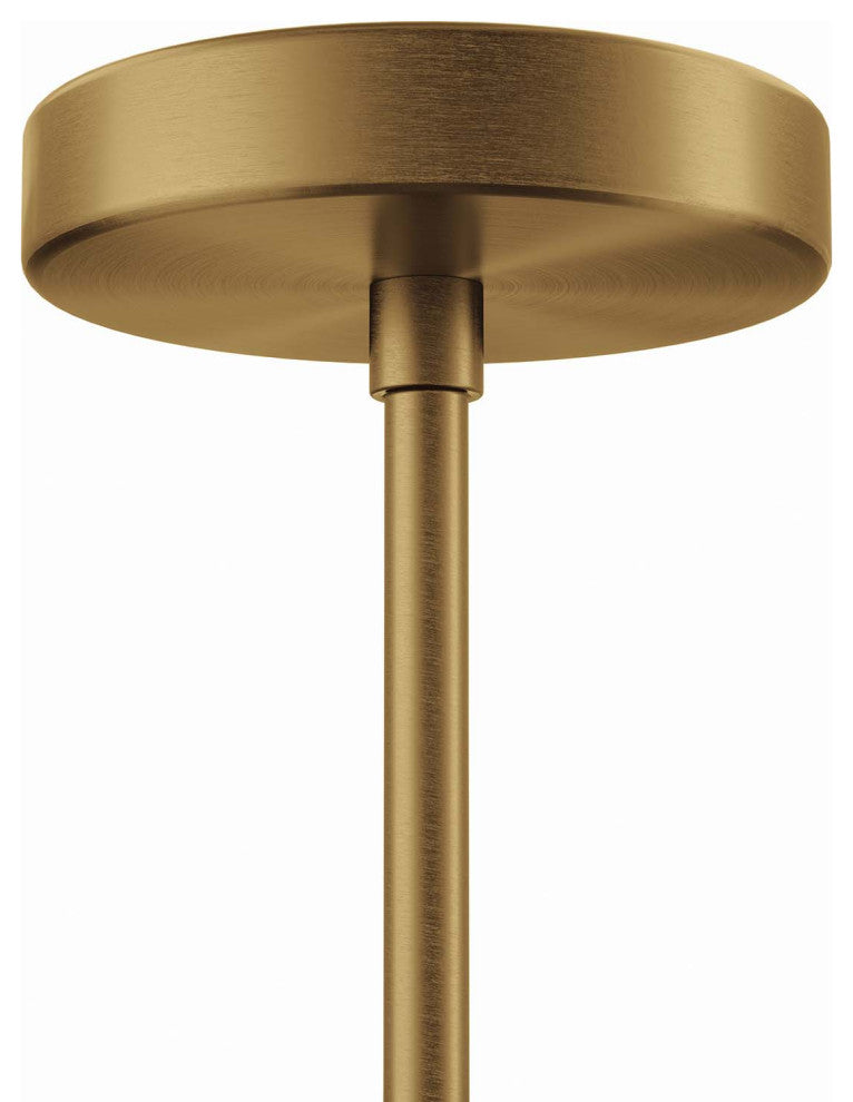 Stellar 5-Light Chandelier, Opal Satin Brass