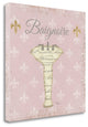 "Vintage Bath VII Fleur Pink" By Pela Studio, Giclee on Gallery Wrap Canvas