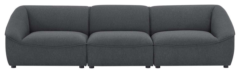 Comprise 3-Piece Sofa Charcoal