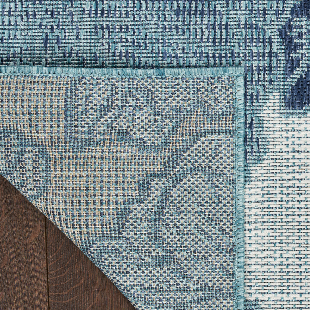 Nourison Garden Oasis 10' x 14' Blue Tropical Rug