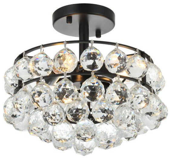 Seren 12" Flush Mount, Black