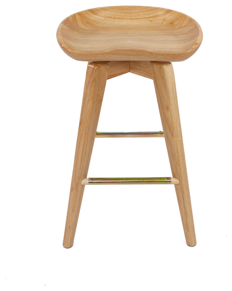 24" Bali Swivel Stool, Natural