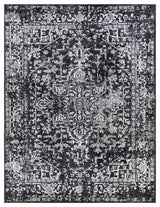 Harput HAP-1087 Traditional Black 7'10"x10'3" Area Rug