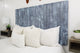 Handcrafted Headboard, Leaner Style, Blue Stonewash, California King