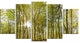 "Green Forest Panoramic View" Canvas Print, 5 Panels