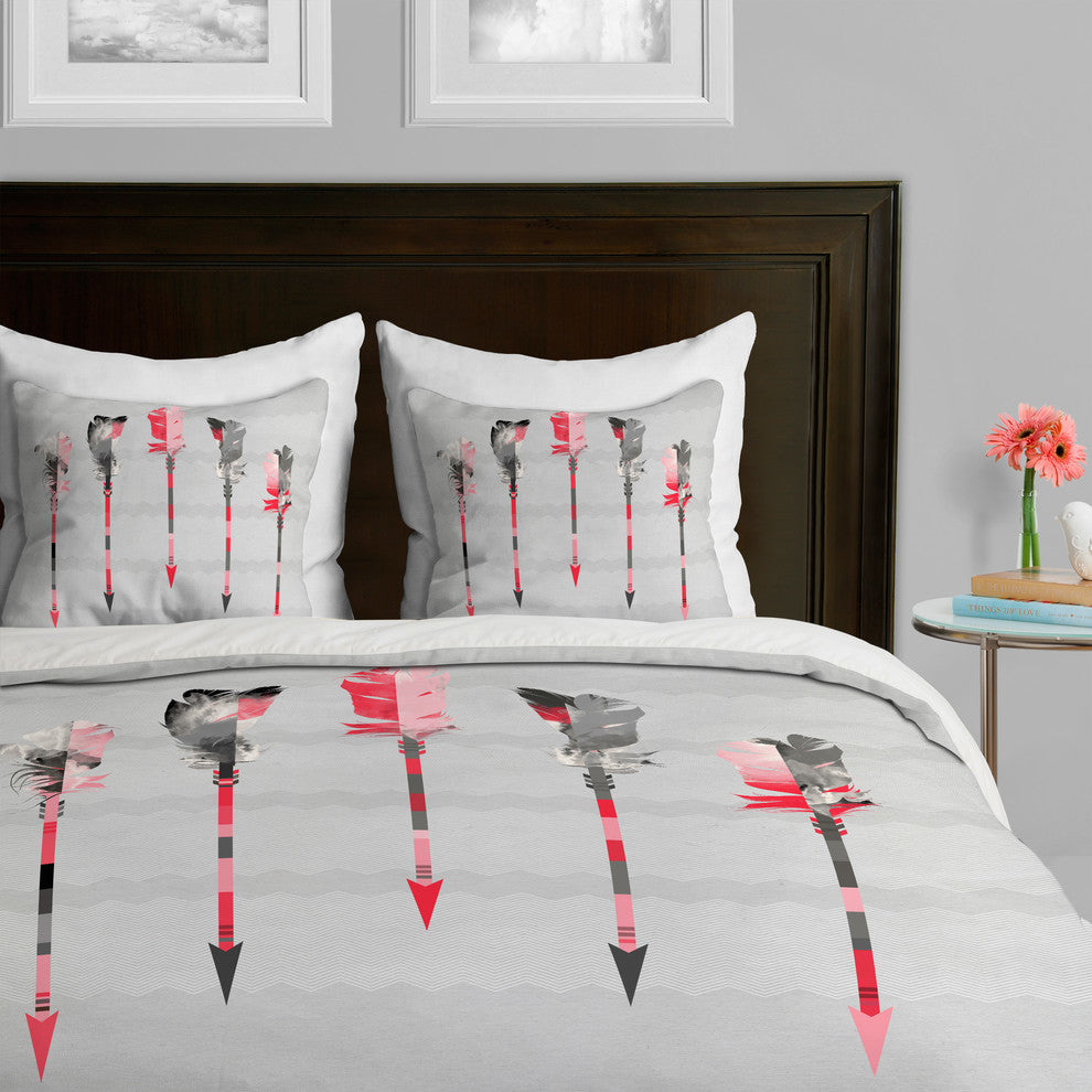 Deny Designs Iveta Abolina Coral Feathers Duvet Cover - Lightweight