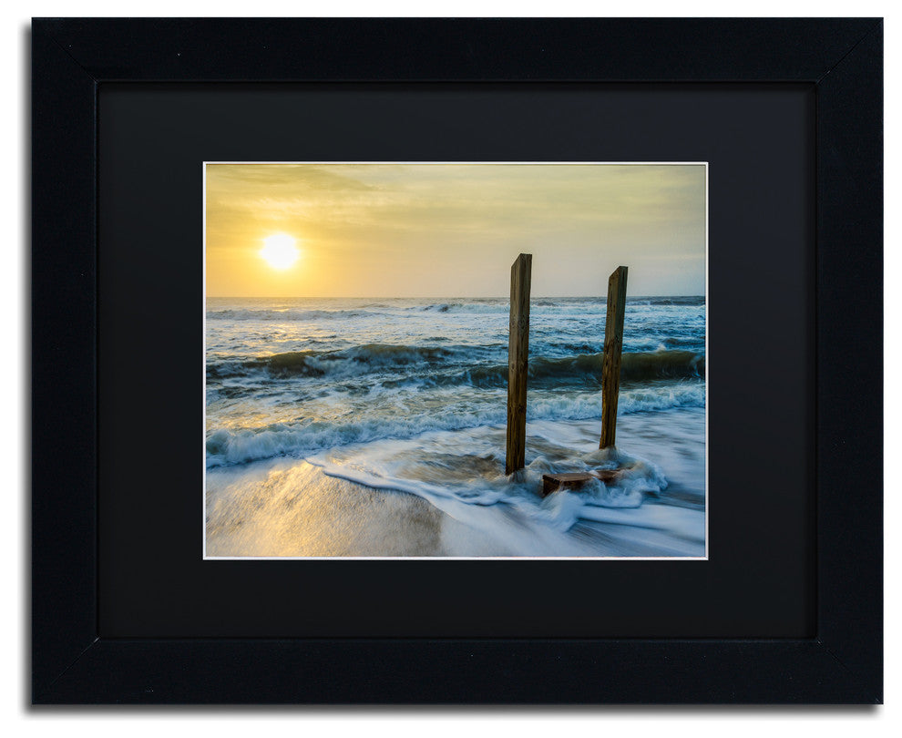 PIPA Fine Art 'Kissed by the Sea' Matted Framed Art, 14x11