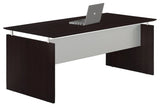 72" Rectangle Straight Desk, Mocha