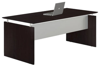 72" Rectangle Straight Desk, Mocha