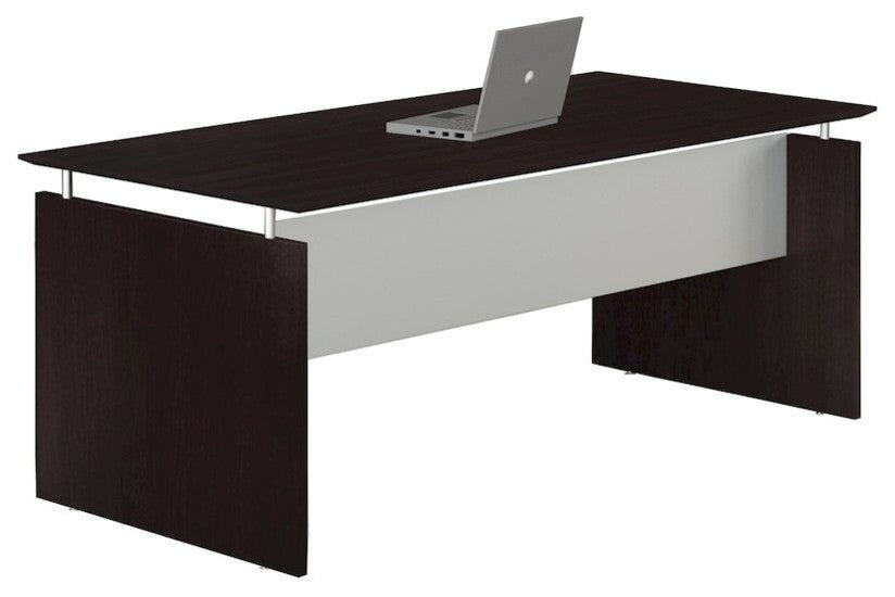 72" Rectangle Straight Desk, Mocha