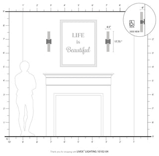 Livex Lighting Black ADA 2-Light Vanity Sconce