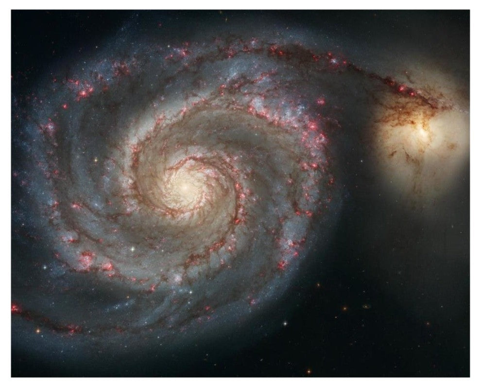 "M51 - The Whirlpool Galaxy" Digital Paper Print by NASA, 37"x30"