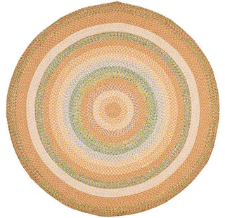Safavieh Braided Brd314A Rug, Tan/Multi, 6'0"x6'0" Round