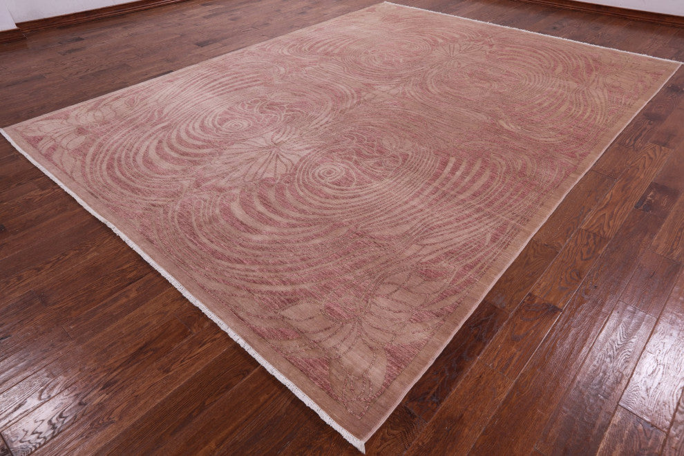Hand-Knotted William Morris Wool Rug 9' 2" X 12' 3" Q5940