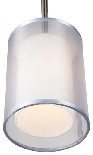 1-Light Organza Shade Pendant, Brushed Nickel