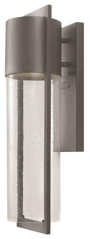 Hinkley Shelter 1 Light Hematite Outdoor Wall Light, 1324HE