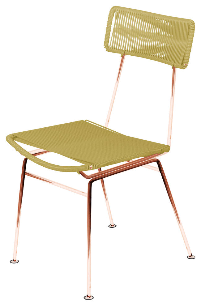Hapi Indoor/Outdoor Handmade Dining Chair, Caramel on Copper