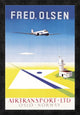 "Fred. Olsen Airtransport Ltd. Oslo - Norway" Framed Canvas Giclee, 18"x26"