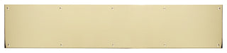 6"x28" Kick Plate Screw Mount, Polished Brass-Aluminum