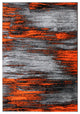Angie Collection Rectangle 5'' x 7'' Scraped Design Area Rug, Orange