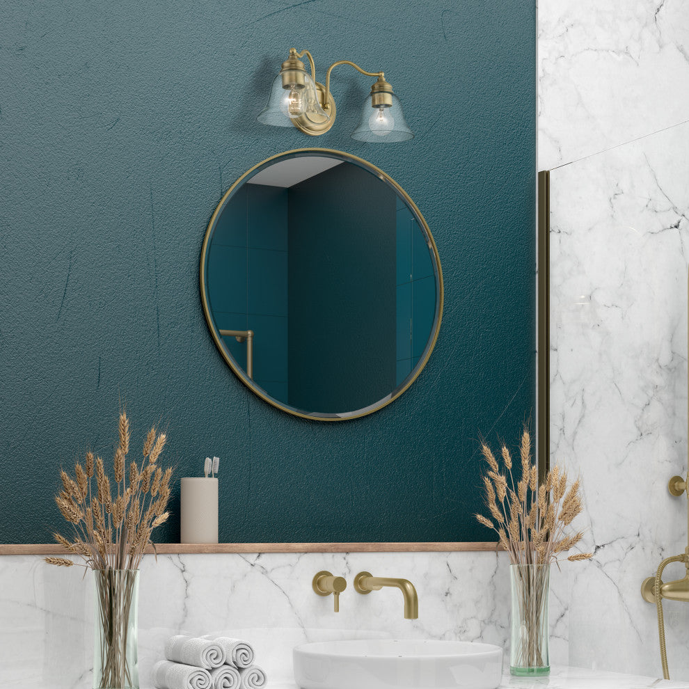 Moreland 2 Light Antique Brass Vanity Sconce