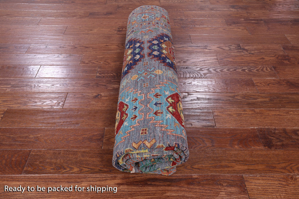 8' 0" X 9' 8" Handmade Fine Turkmen Ersari Wool Rug Q10565