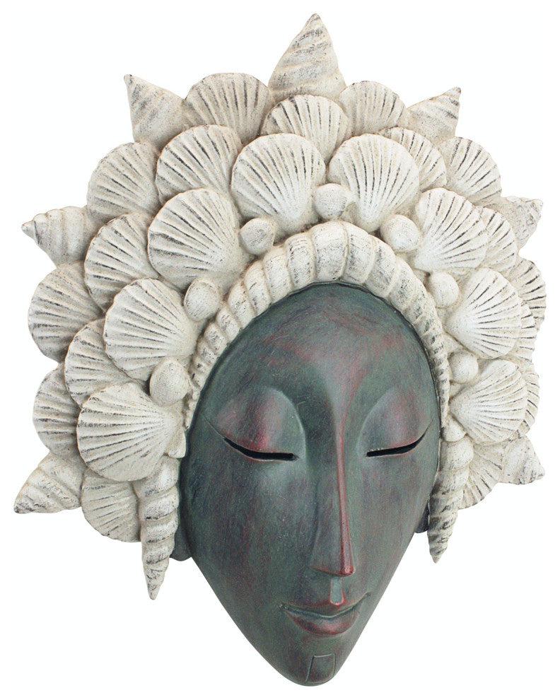 Seashell Maiden Mermaid Wall Plaque