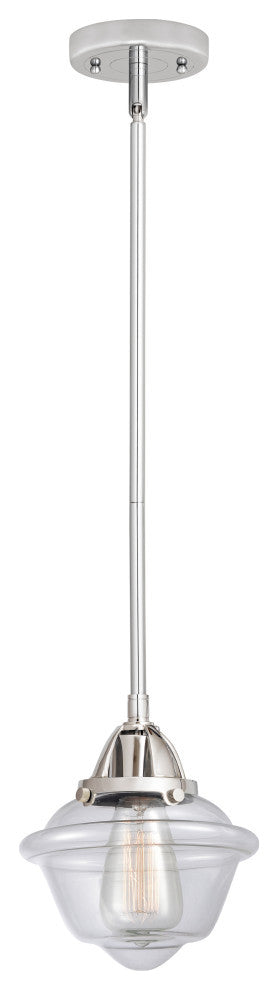 Small Oxford Mini Pendant, Polished Chrome, Clear, Clear
