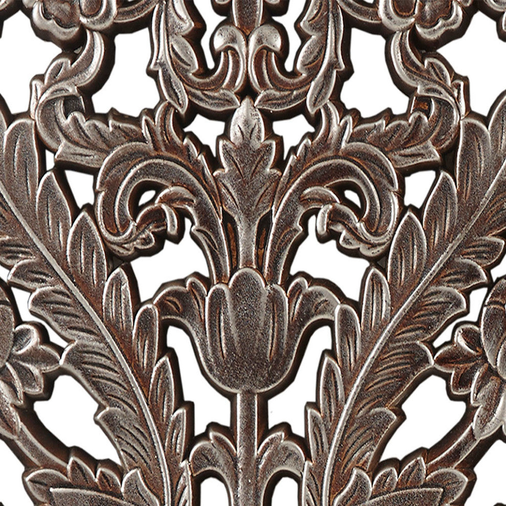 Madison Park Antique Carved Wooden Boho 2-Piece Wall Art Decor, Bronze, Bronze
