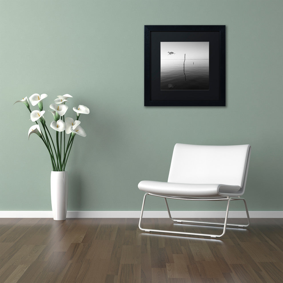 "Fly" Matted Framed Canvas Art by Moises Levy