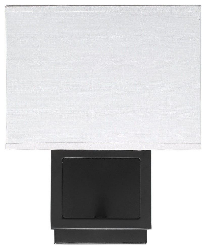 1-Light Wall Sconce, Matte Black